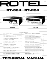 Rotel RT-624-824 - Technical manual